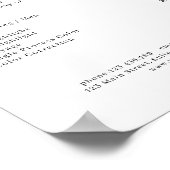 Magnolien Salon Preisliste Poster (Hoek)