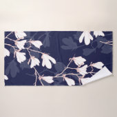 Magnoliumbloem naadloos patroon met witte bloem badhanddoek (Badhanddoek)