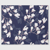 Magnoliumbloem naadloos patroon met witte bloem cadeaupapier (Vlak)