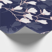 Magnoliumbloem naadloos patroon met witte bloem cadeaupapier (Hoek)