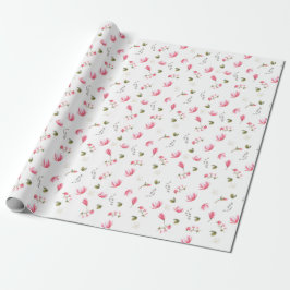 Magnoliumbloempakpapier, roze Magnolia Cadeaupapier