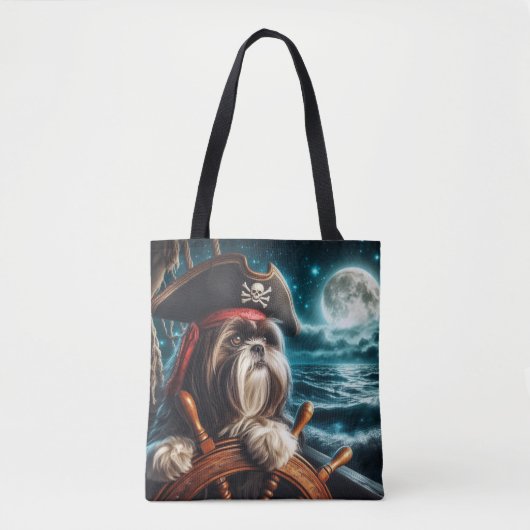 Magnum de Shih Tzu Pirate - Canvas Canvas tas (Voorkant)