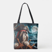 Magnum de Shih Tzu Pirate - Canvas Canvas tas (Achterkant)