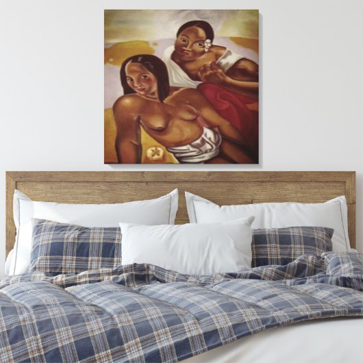 Magnum's "Gauguin" schilderij Muurkunst Canvas Afdruk (Insitu (Slaapkamer))