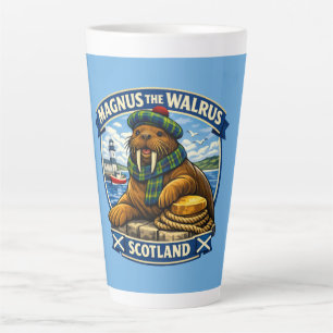 Magnus de Schotse minnende walrus aan de kust van Latte Mok