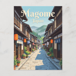 Magome-juku steeg Japan Briefkaart