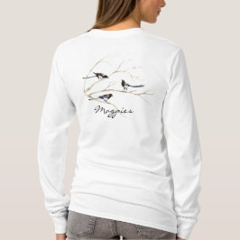 Magpie Bird, Natuur, Wildlife Hoodie T-shirt
