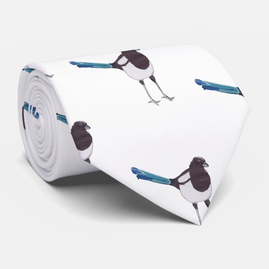 Magpie Bird Stropdas (Opgerold)