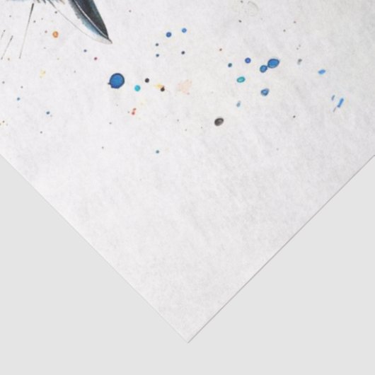 Magpie Bird Tangerine Twilight Decoupage Tissuepapier (Detail)