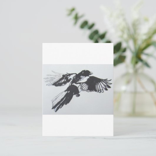 Magpie Briefkaart (Staand voorkant)