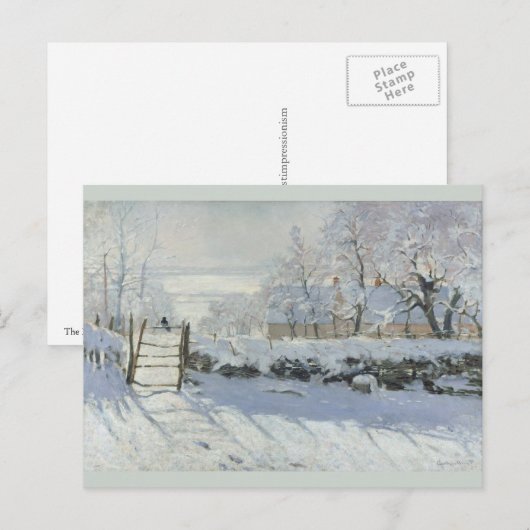 Magpie Claude Monet Briefkaart (Voorkant / Achterkant)