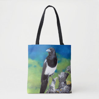 Magpie Colorful Corvid Bag Tote Bag