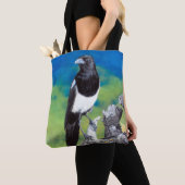 Magpie Colorful Corvid Bag Tote Bag (Dichtbij)