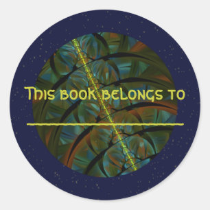 Magpie Crow Moon Ronde Sticker