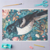 Magpie Elegance Bloemen Achtergrond Decoupage Tissuepapier (Craft)