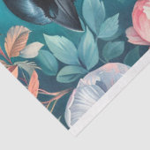 Magpie Elegance Bloemen Achtergrond Decoupage Tissuepapier (Detail)