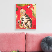 Magpie en tijger Koreaanse volkskunst Canvas Afdruk (Insitu (Woonkamer))