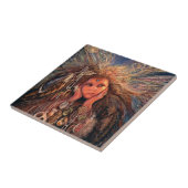 Magpie Fairy 6x6 Keramische Tegel Tegeltje (Zijkant)