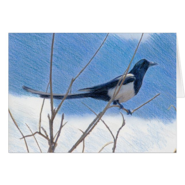 Magpie Fine Art-kaart (Voorkant Horizontaal)