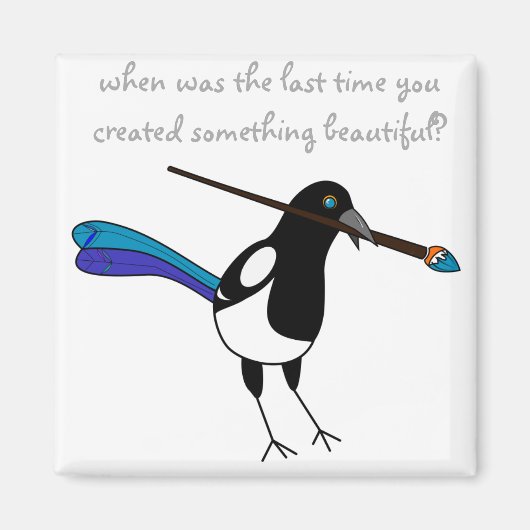 Magpie holle magneet (Voorkant)
