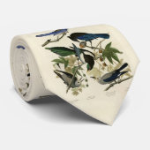 Magpie Jays & Nutkraker Audubon Birds of America Stropdas (Opgerold)
