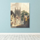 Magpie Lane, Oxford, illustratie van de 'Histor' Canvas Afdruk (Insitu (Houten vloer))