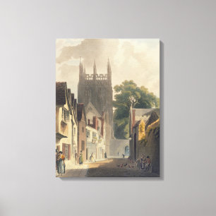 Magpie Lane, Oxford, illustratie van de 'Histor' Canvas Afdruk