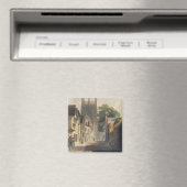 Magpie Lane, Oxford, illustratie van de 'Histor' Magneet (Insitu (Vaatwasser))