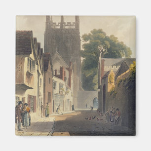 Magpie Lane, Oxford, illustratie van de 'Histor' Magneet