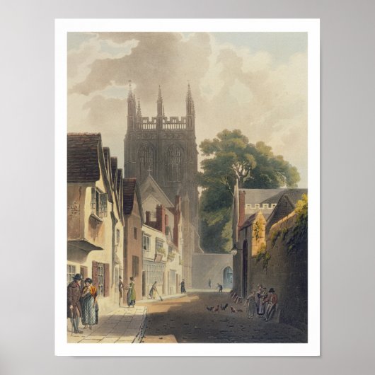 Magpie Lane, Oxford, illustratie van de 'Histor' Poster (Voorkant)