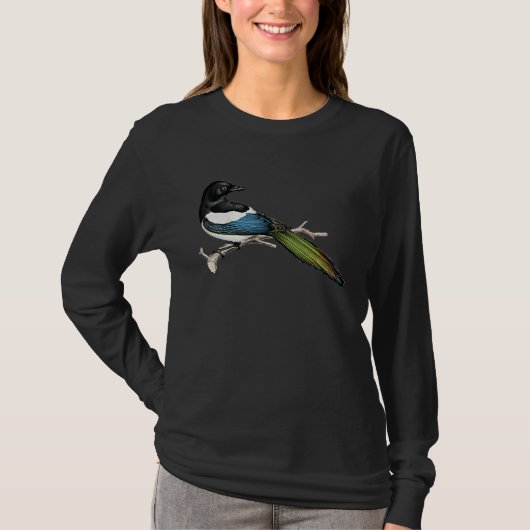 Magpie  Magpie Bird Ornithology T-shirt (Voorkant)