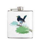 Magpie op een vertakking heupfles (Voorkant)