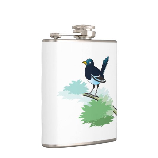 Magpie op een vertakking heupfles (Rechts)