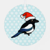 Magpie Santa Metalen Ornament (Achterkant)