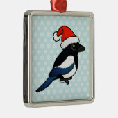 Magpie Santa Metalen Ornament (Rechts)