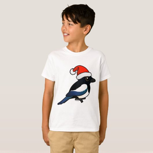 Magpie Santa T-shirt (Voorkant volledig)