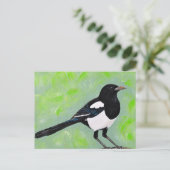 Magpie schilderij briefkaart (Staand voorkant)