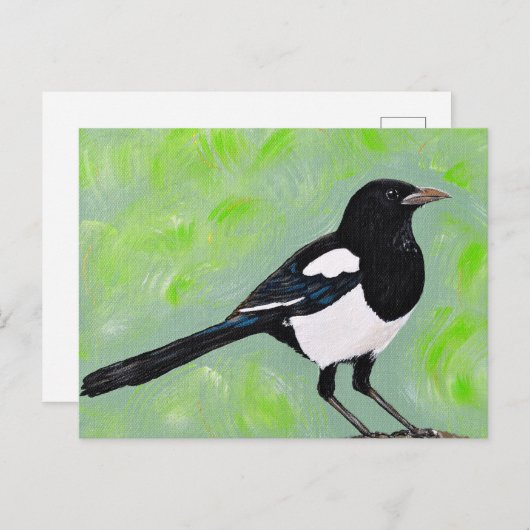 Magpie schilderij briefkaart (Voorkant / Achterkant)