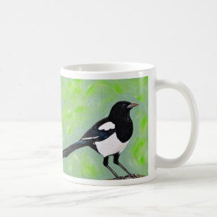 Magpie schilderij koffiemok