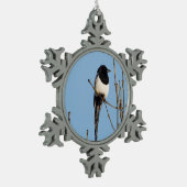 Magpie Tin Sneeuwvlok Ornament (Links)