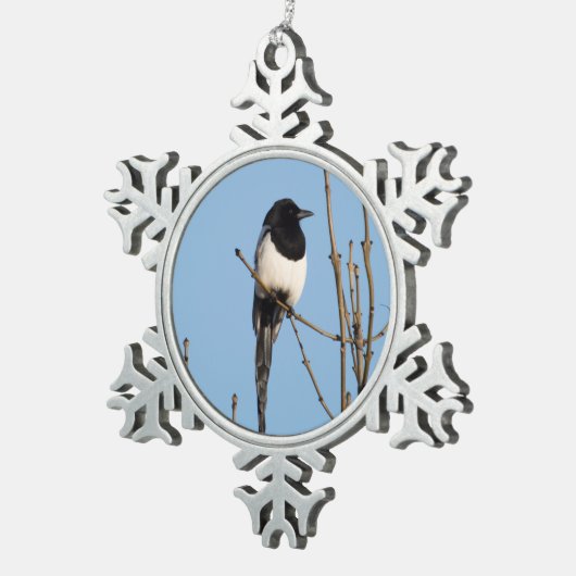 Magpie Tin Sneeuwvlok Ornament (Rechts)