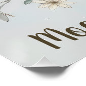 Magpie vogel baby slapen op Moon Perfect Poster (Hoek)