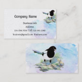 Magpie, vogel, Natuur, Visitekaartje van wilde die (Voorkant / Achterkant)