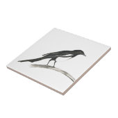 Magpie Vogel Wildlife Waterverf Natuur Leuk Tegeltje (Zijkant)