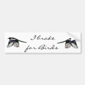 Magpie - Waterverf Bird Bumpersticker (Voorkant)