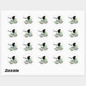 Magpie - Waterverf Bird Ronde Sticker (Vel)