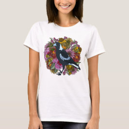 Magpie Wildflower Spring Garden T-shirt