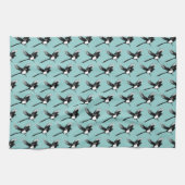 Magpies Tea Towel blue Theedoek (Horizontaal)