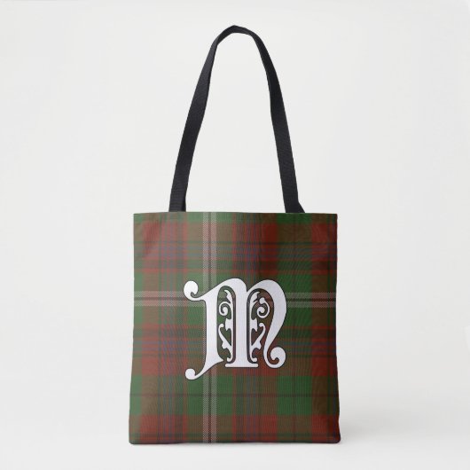Maguire Clan Tartan Monogram Tote Bag (Voorkant)