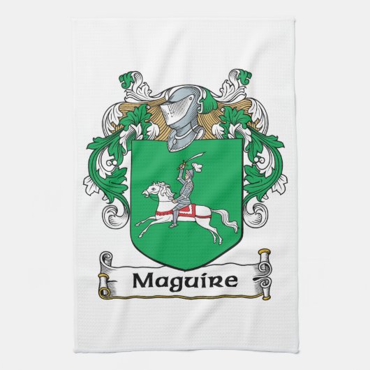 Maguire Family Crest Theedoek (Verticaal)